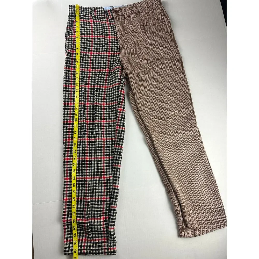 New w/o tag- Rowing Blazers Red and Brown Checkered Pants - Picture 3 of 7